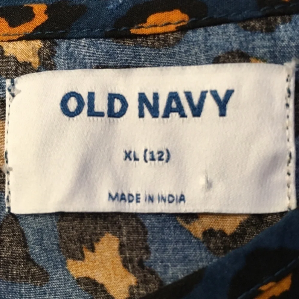 Old Navy elastic waistband cheetah print dress